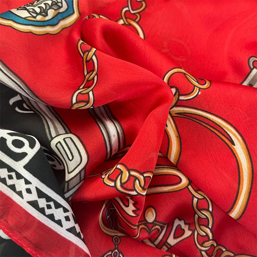 magnificent Checked Classic Hijab Imitated design ethnic Floral Elegant Luxury Silk Scarves stylish