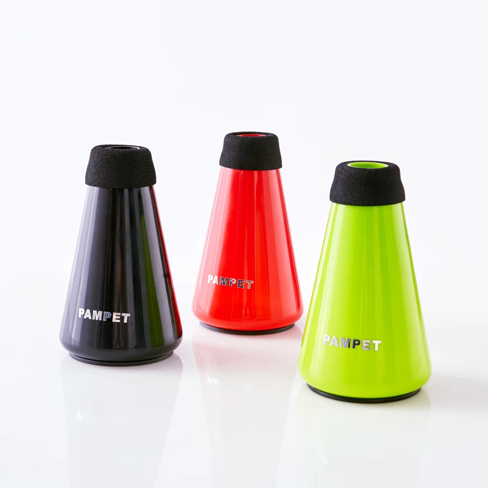 Lightweight Plastic Mute Trumpet Practice Mute Trumpet for Beginners and Students Mini Trumpet Mutes Black Red Green