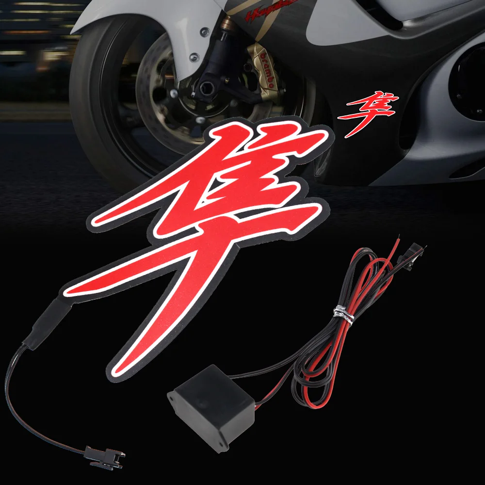 12V 3M Waterproof Motorbike Motorcycle Sticker EL Cold Light Glow Sticker for SUZUKI HAYABUSA GSXR1300 1999-2008-2019 GSX-R 1300