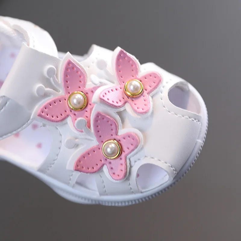 2024 Baby Sandals Summer Baby Girl Calling Shoes Non Slip Soft Sole 1-3 Year Old Toddler Little Princess Shoes