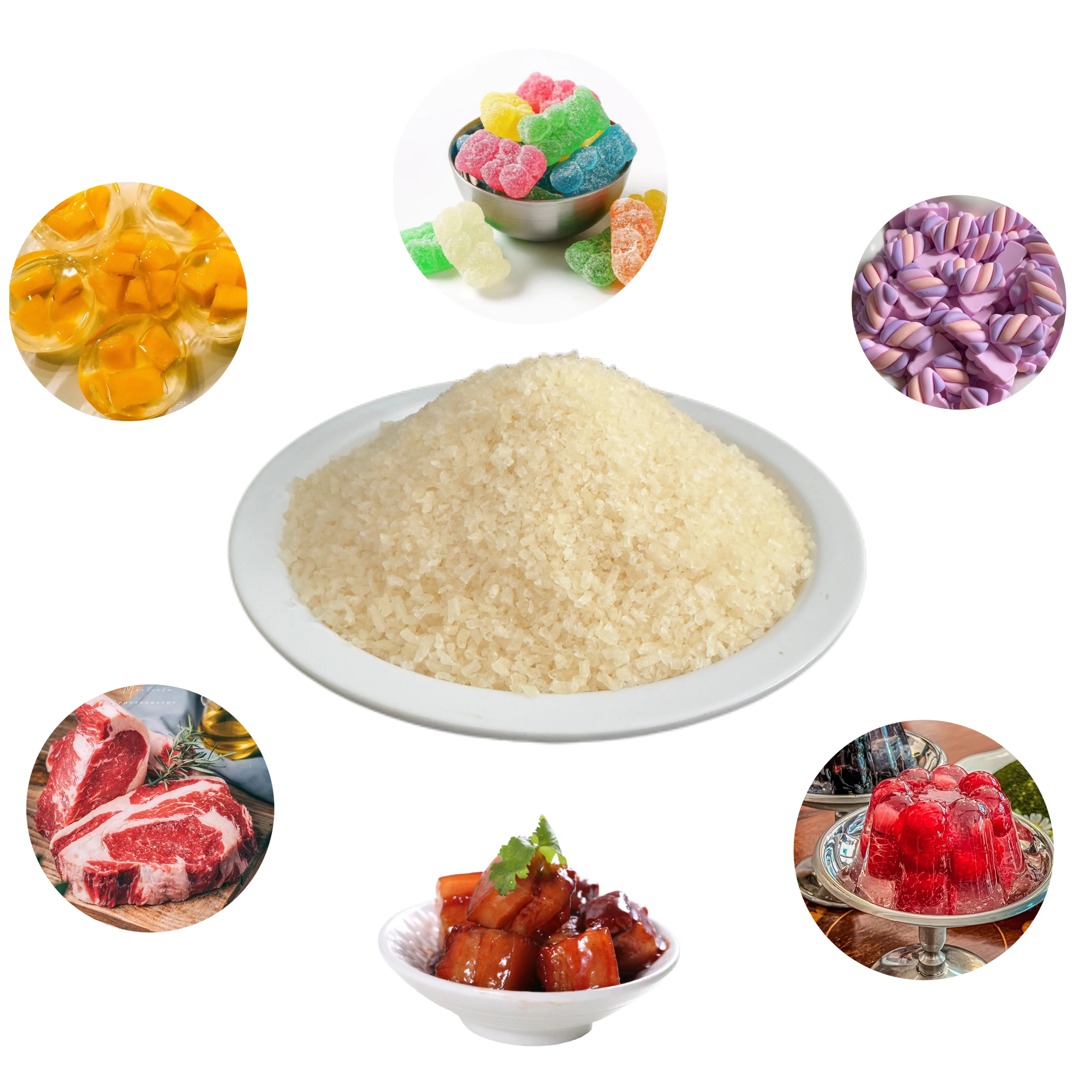 Bovine Bone Gelatin High Bloom 280-300 BL with Cheap Price for Marshmallows/Candy