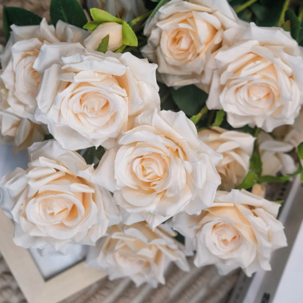 Artificial Silk Flowers Rose Artificial Flower Bouquet Centerpiece Flower Wedding Decoration Floral Arrangement