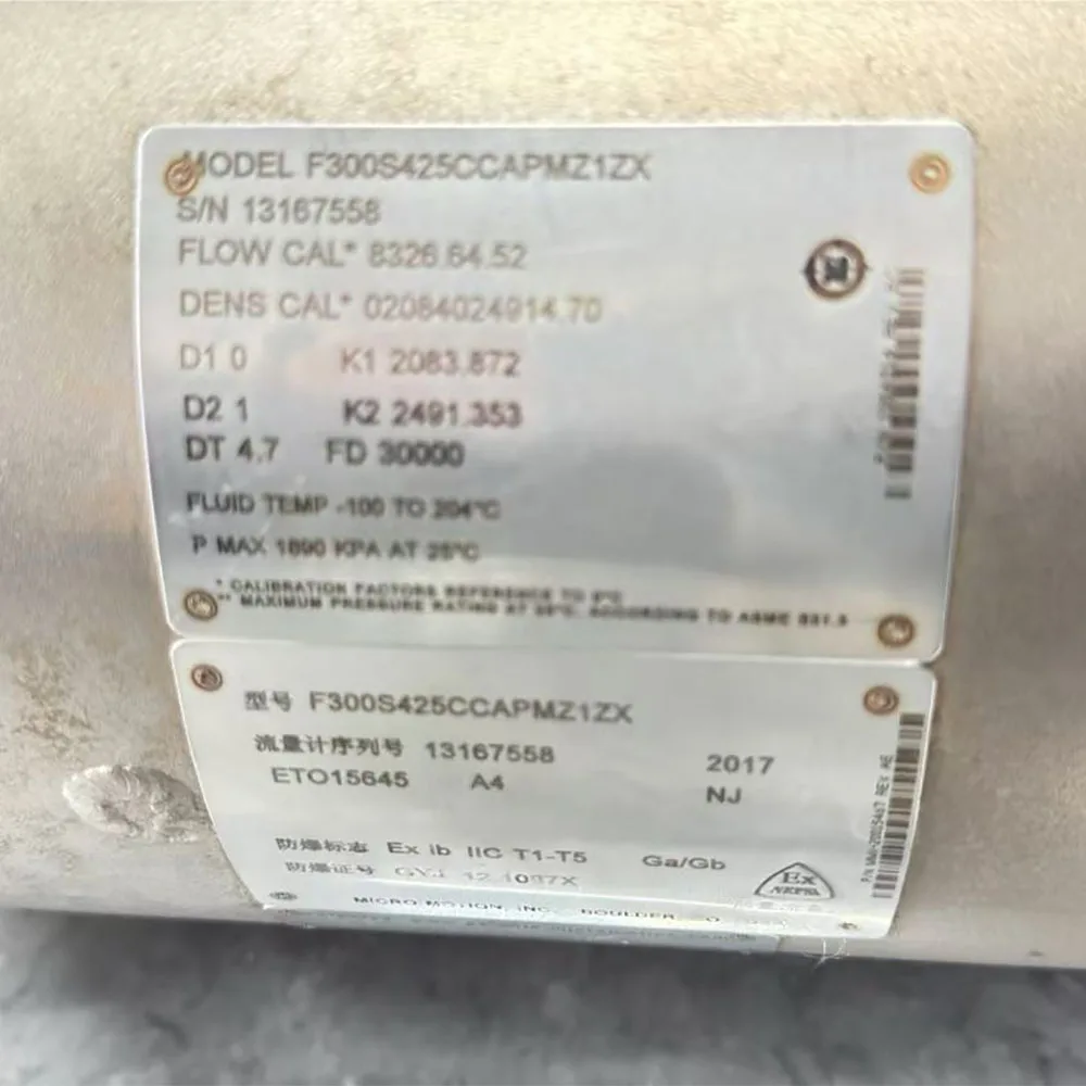 Новый и оригинальный Micro Motion Emerson F300 DN80 массовый расходомер coriolis 2700 1700 многомерный в наличии