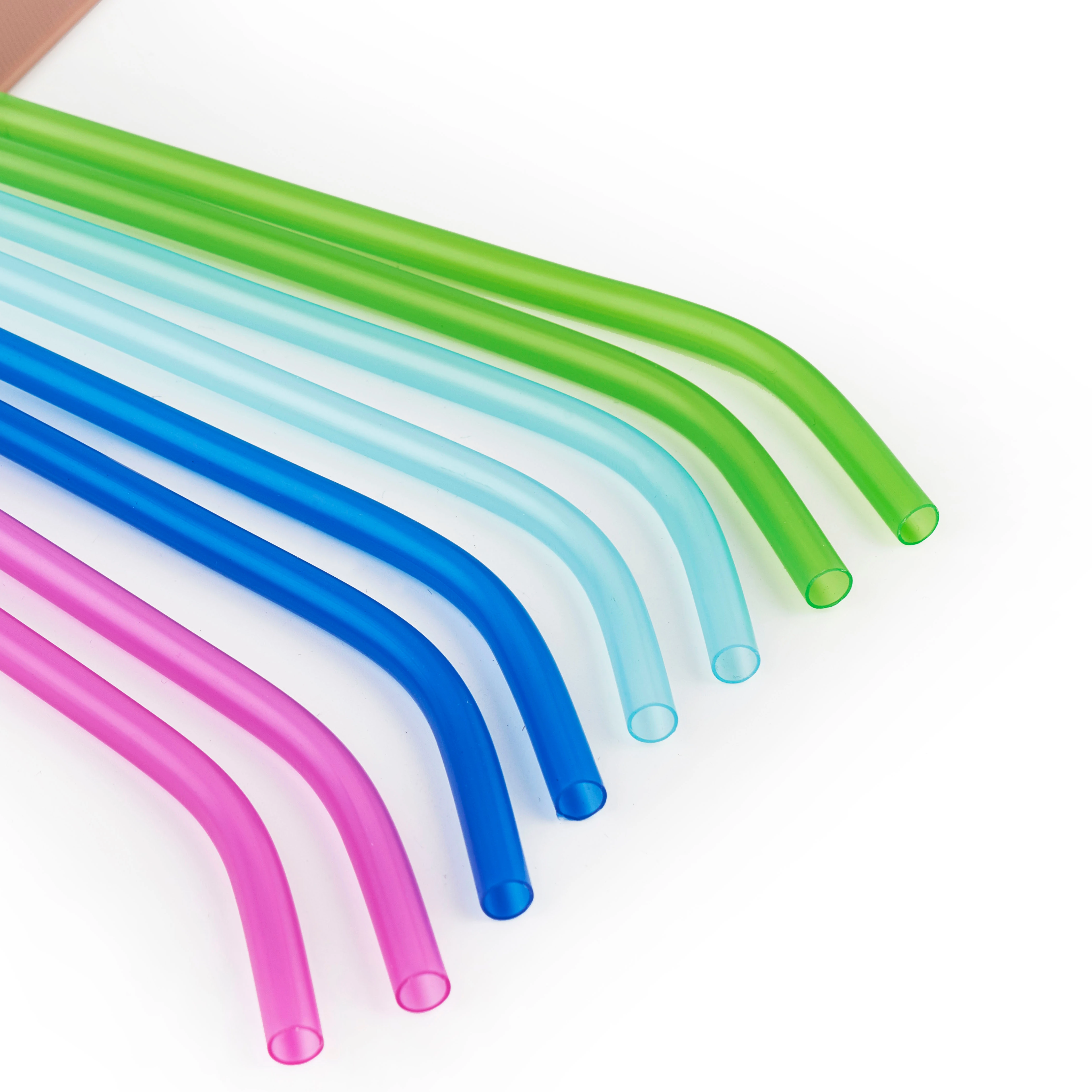Пластиковые соломинки Pengrun из пищевого материала, меняющие цвет, без БФА, фиолетовая блестящая соломинка ПЭТГ, многоразовая пластиковая соломинка для питья