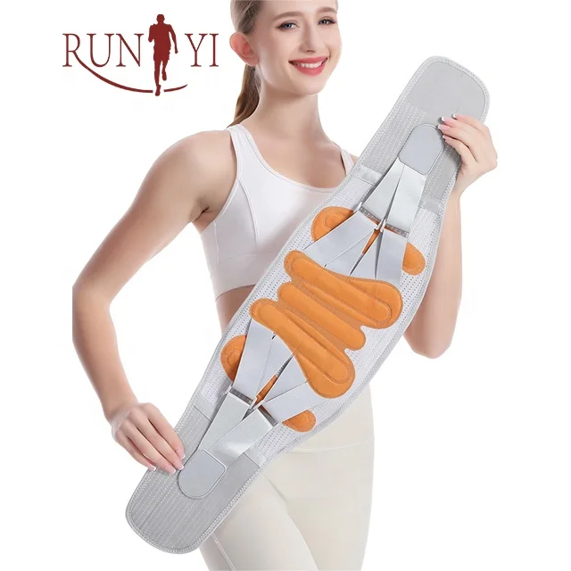 RUNYI Wholesale Hot Pressing Medical Tourmaline Adjustable Lower Back Support Brace Lumbar Waist Support Belt for Men and Women