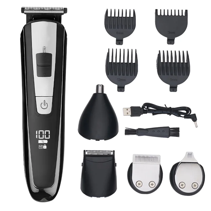 NIKAI NK2555 5 IN 1 Nose and Ear Trimmer for Men Hair Removal Nose Clipper Cut Haircut Shaver Machine Razor Epilator Clipper