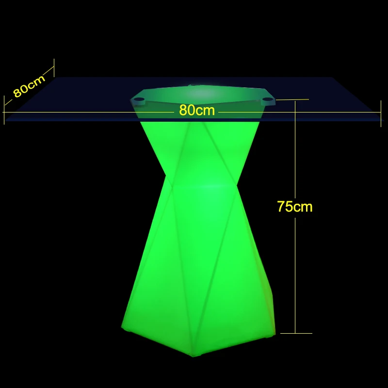 Outdoor furniture glowing bar table,led garden furniture table chair