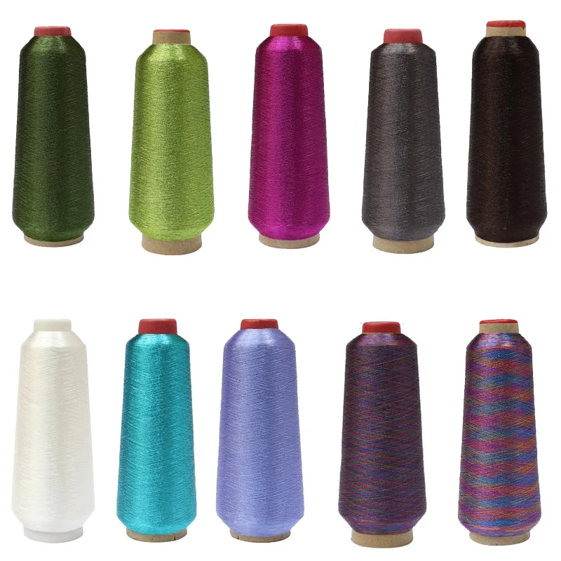 Wholesale High Quality Mx Ms Color Metallic Yarn Embroidery Thread Metallic Yarn Thread For Weaving