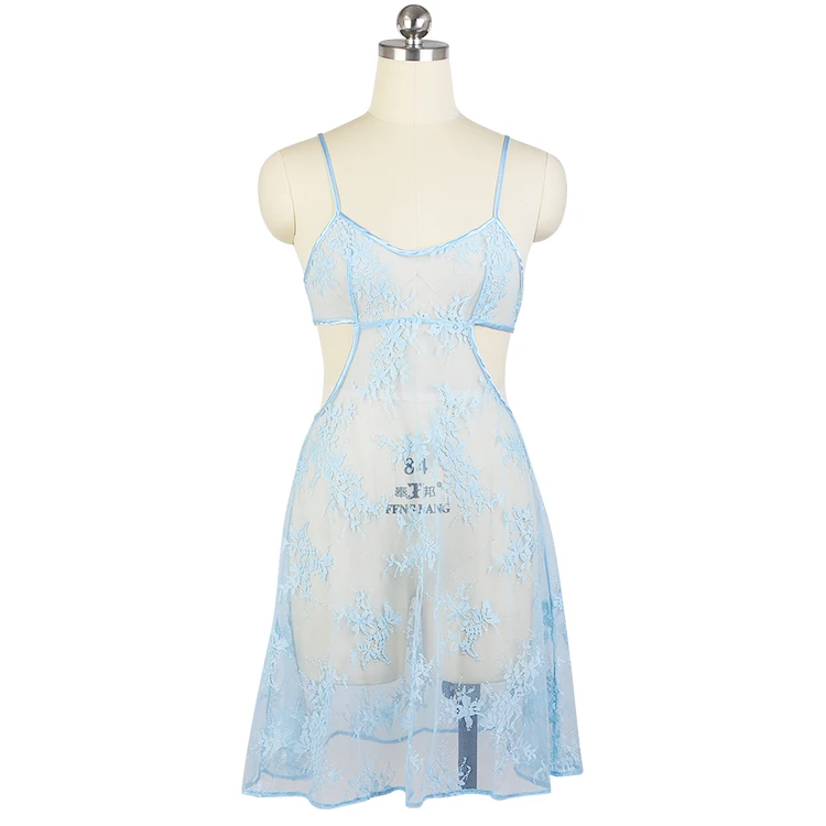 Новый дизайн, летнее прозрачное Сетчатое сексуальное платье, женская одежда для сна