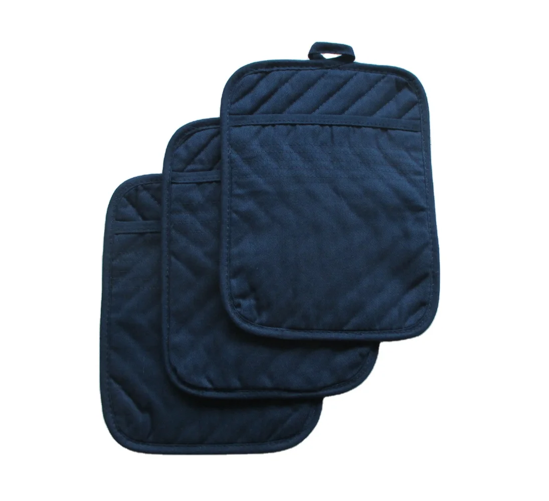 
Ready to Ship Item Kitchen Use Heat Resistant Black Pot Holder with Pocket Hot Pad 