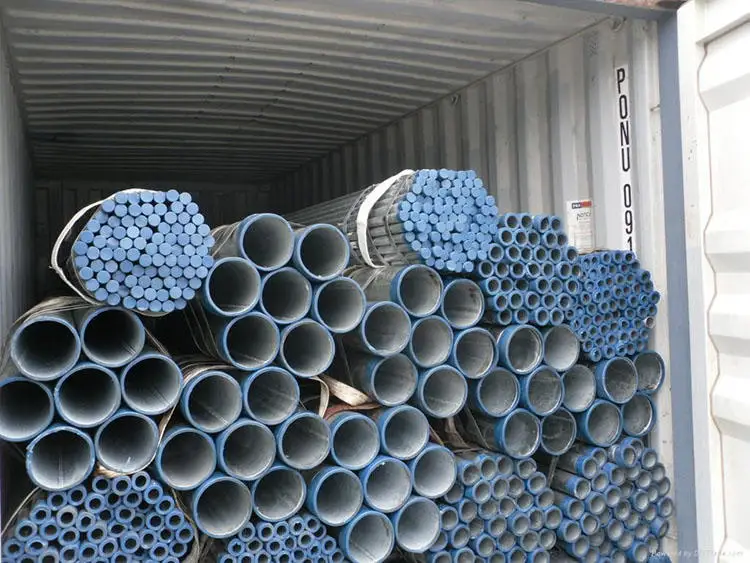 Welded hot dipped galvanized steel pipe pre galvanised plumbing round hollow section q235 schedule 40 carbon erw pipes