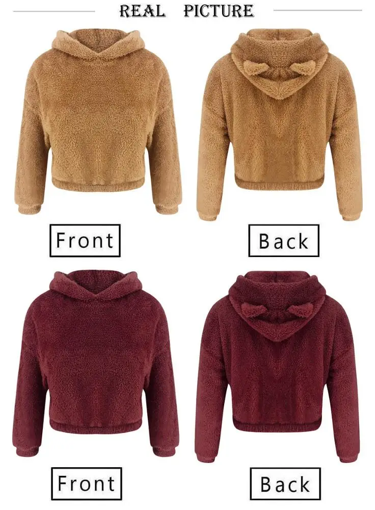 Fall Winter Clothes New Sports Solid Color Sweater Hoodies Women Pullover Hoodies