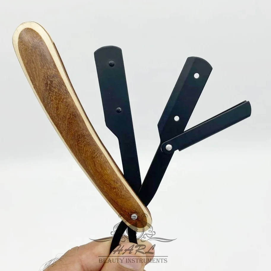 New Non Disposable Shaving Razor for Men Wet Shaving Products Pakka Wood Single Blade safety razors Barber Tools