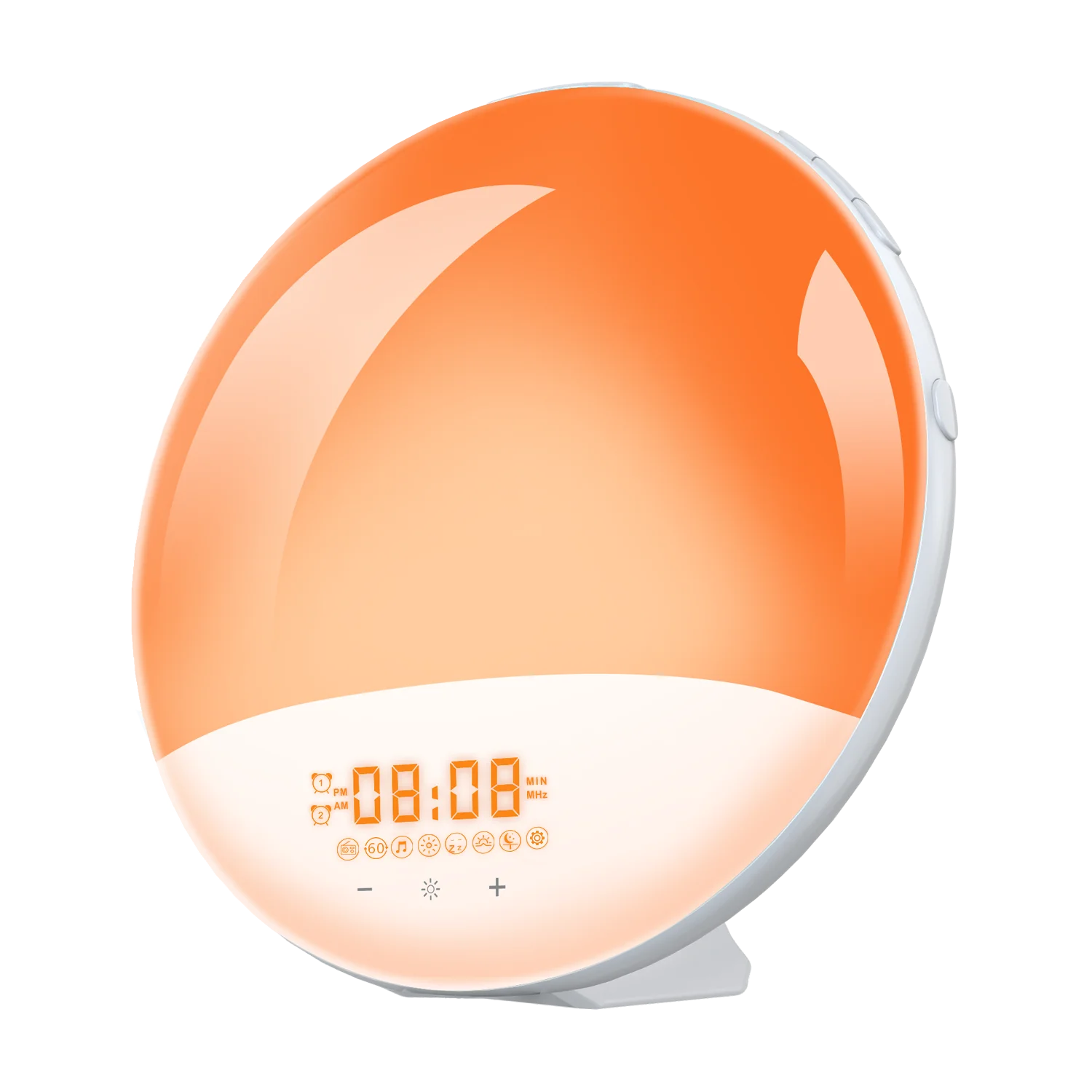 Night Lights Wake Up Light Sunrise Alarm Clock Bedroom with Sunrise Simulation, Fall Asleep, Dual Alarms, FM Radio, Snooze