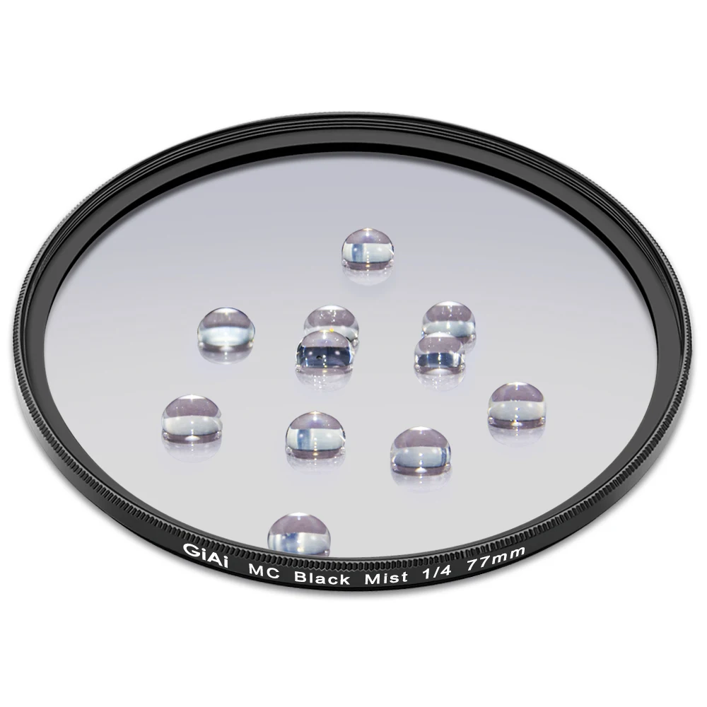 GiAi 77mm Black Diffusion Filter 1/8 1/4 and 1 multi coated Camera Filter