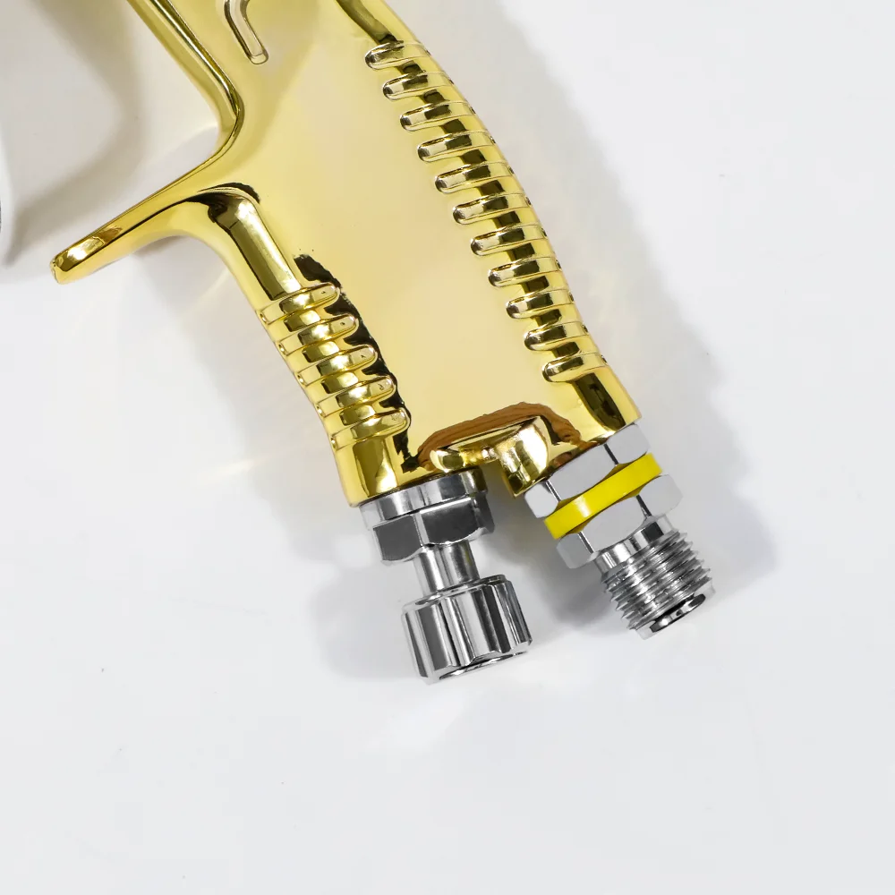 Professional Type HVLP Gold Spray Gun With 1.3mm Nozzle Spray Gun Pneumatic Painting For Car Repainting.