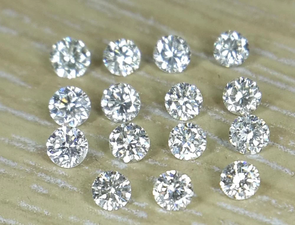Natural Loose Brilliant Cut Diamonds I Color I Clarity 2-2.5mm Size Round for Setting Good Fire Best Seller