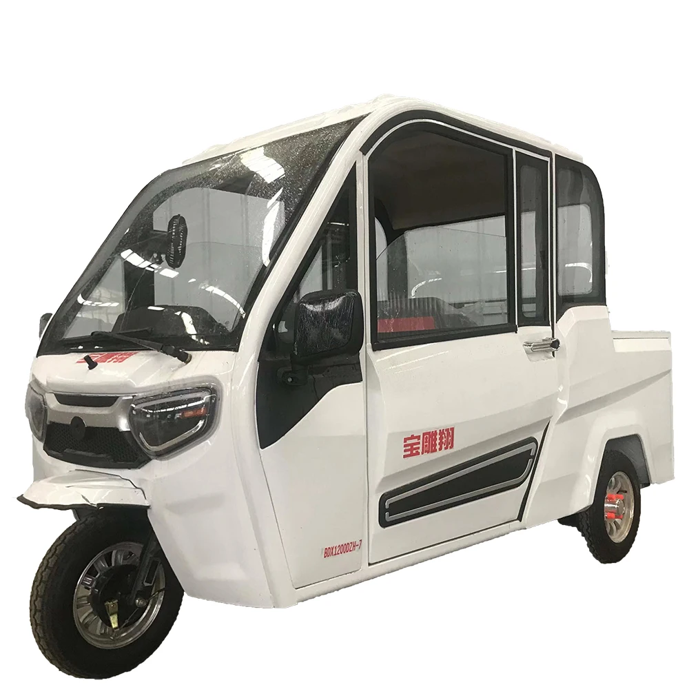 Hot selling european household electric pickup tricycle 60V small pickup truck tuk tuk