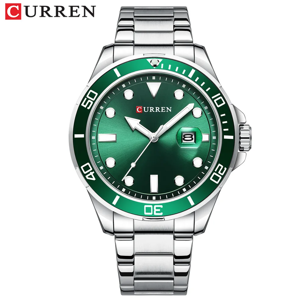 Fashion CURREN 8388 Waterproof Stainless Steel Strap Business Leisure Quartz Watch For Men