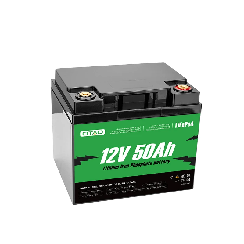 New Design 12V 50Ah Lifepo4 Rechargeable Battery Pack Lithium Iron Phosphate Solar Cell Deep Cycle For 12V 24V Golf Cart Rv Boat