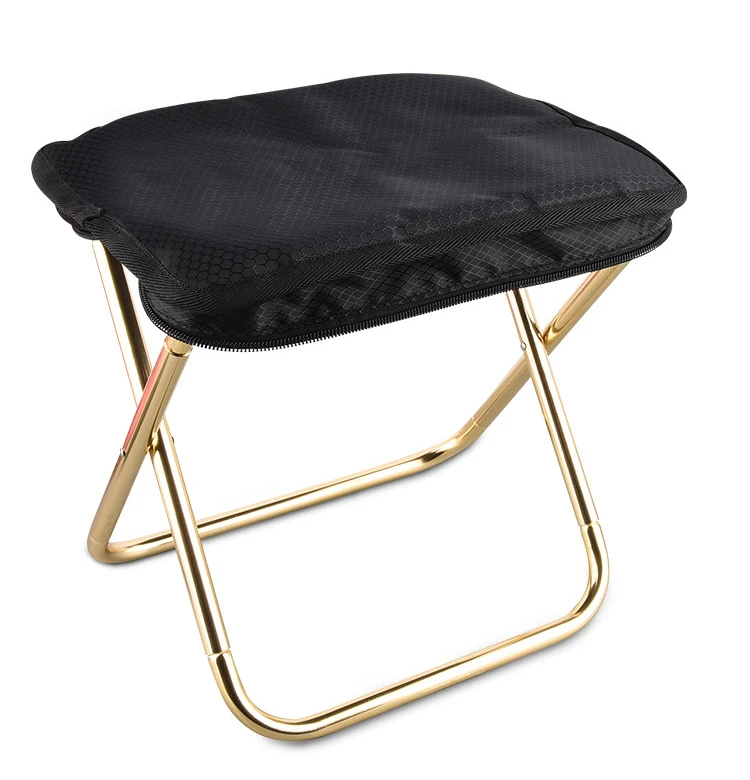 SuperLight Fishing Folding Chair Stool, Outdoor Camping Aluminum Fishing Barbecue Folding Stool Portable Train Stool Small Mazar