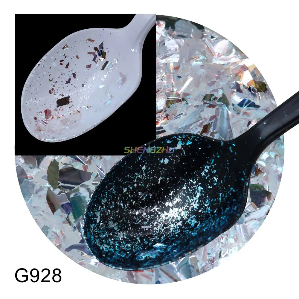 new arrival G928 series cosmetic makeup eye shadow transparent chameleon flakes aurora mermaid color shifting flake