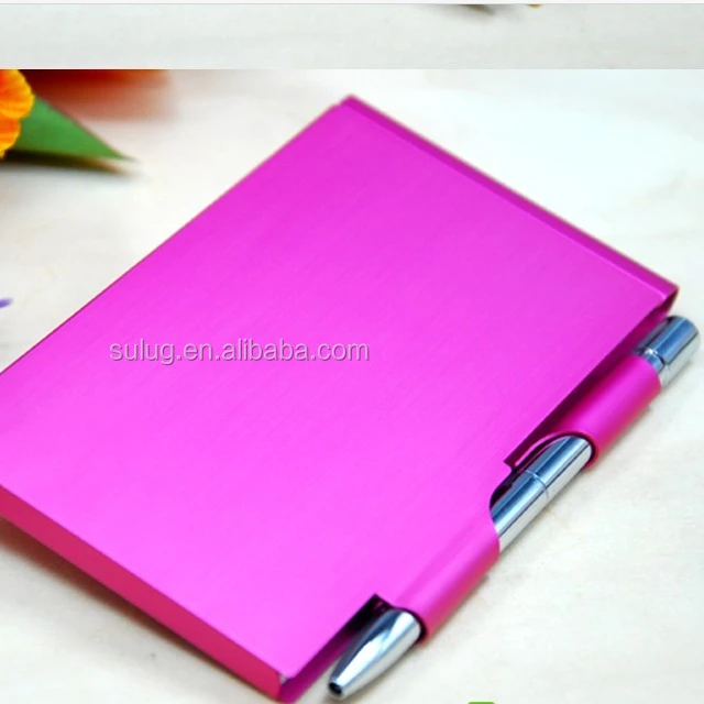 metal notebook, Metal Pocket Notebook with Pen