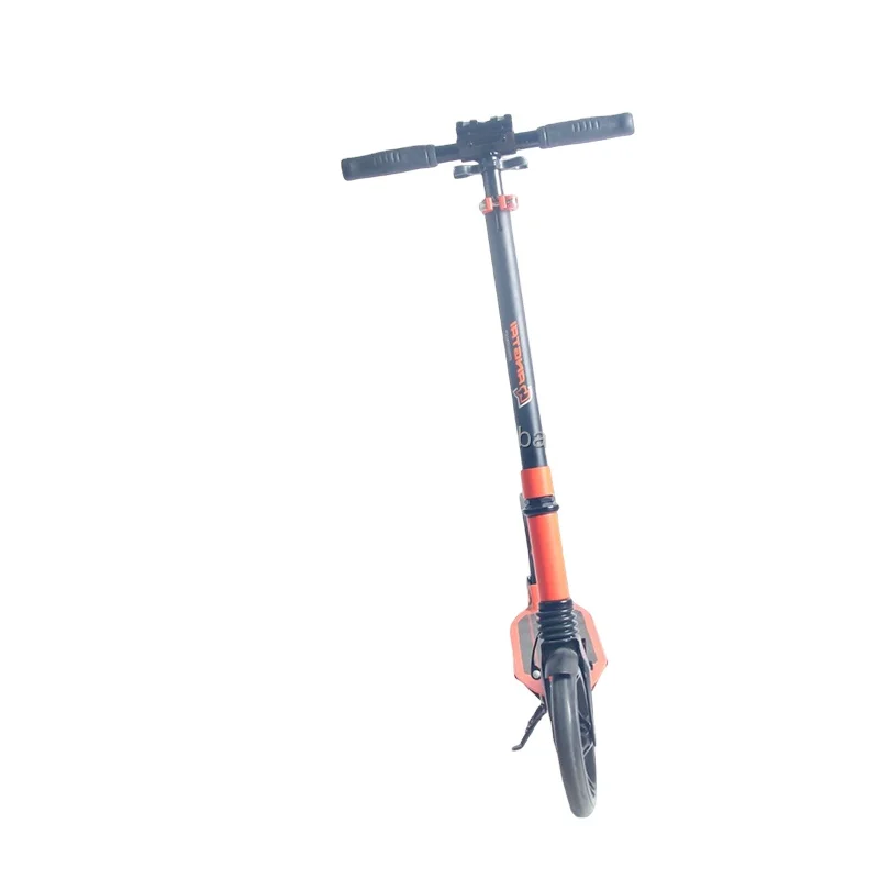 Foot Push Off Road Half Aluminum Scooter For Adults 2 Wheels Flashing Scooter Push Bikes