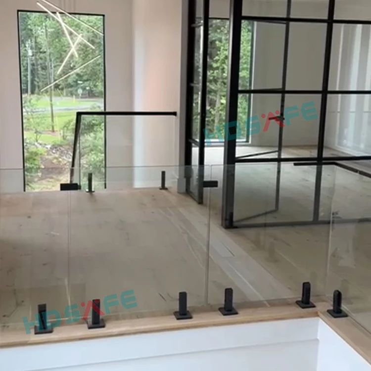 stainless steel stair handrail glass balustrade railing spigot led glass standoff aluminum deck stair glass railing balcony