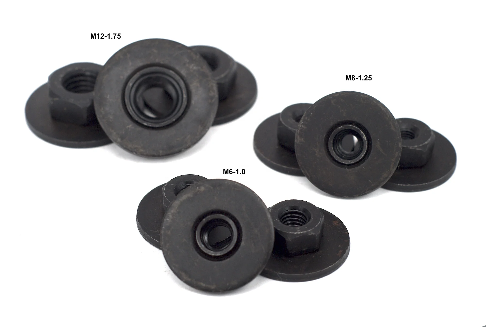 M8-1.25 two pieces hex nut with spinning washer Comby nut Bumper Cover Nut