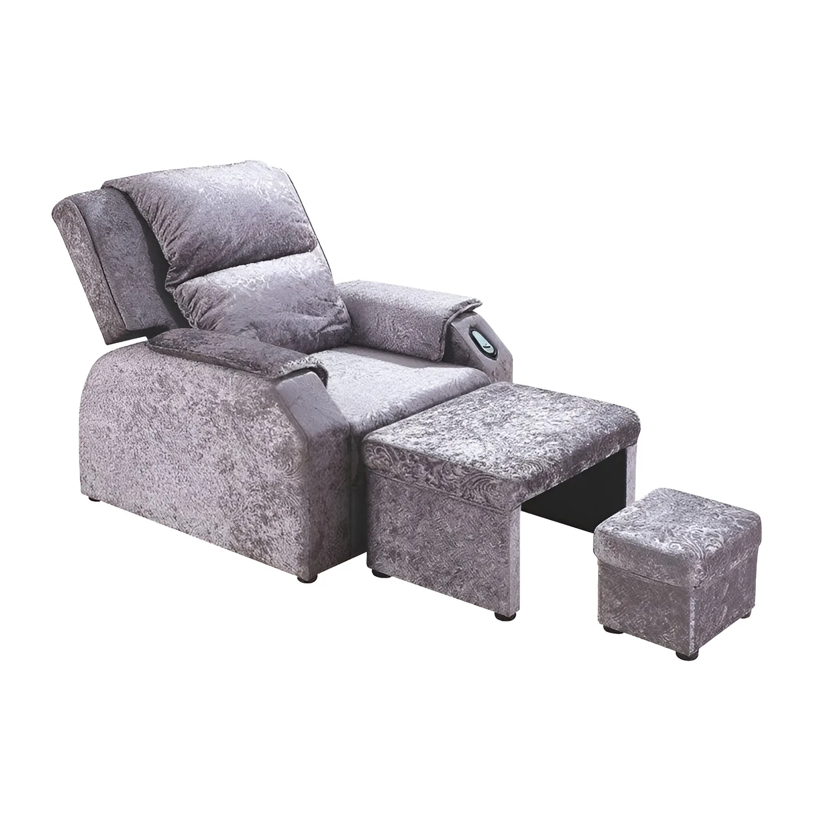 high quality foot spa chairs fabric recliner pedicure manicure customer chairs luxury salon furniture