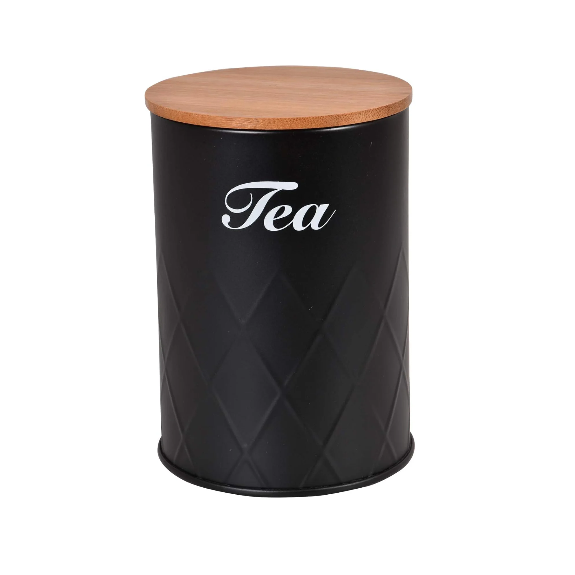 Metal bread box bin kitchen tea sugar coffee can set bamboo lid metal food storage box keeper storage canister set