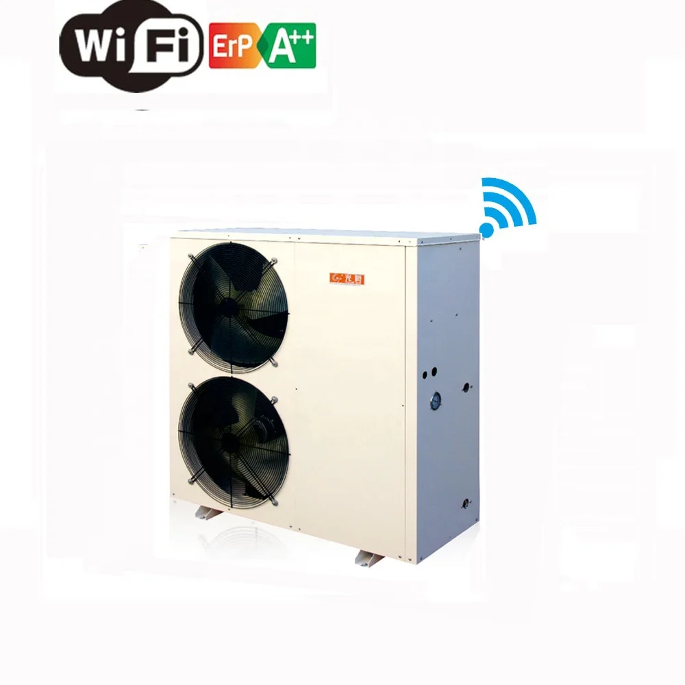 Monobloc EVI DC inverter heat pump for winter heating, summer air conditioning and domestic hot water