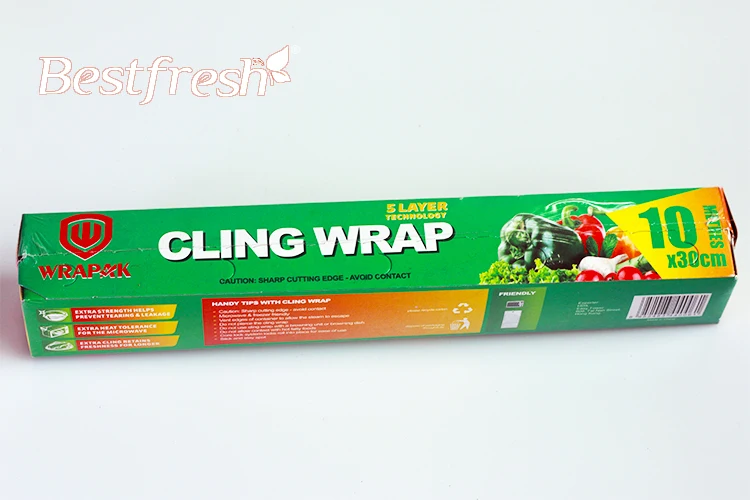 Hot Selling 30m Transparent Disposable Food Cling Film Single Package Cling Film Roll