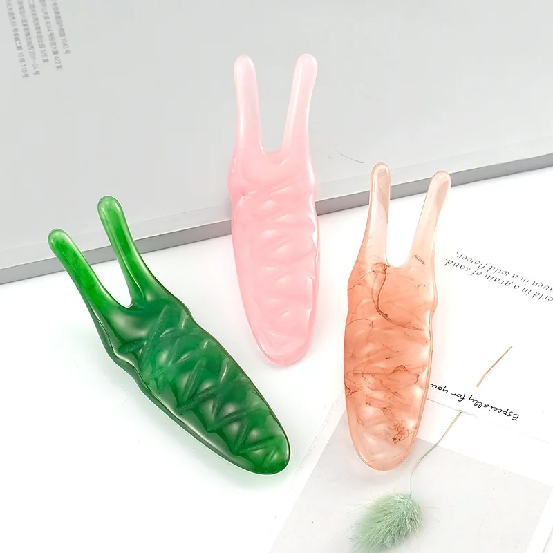 Small insect shaped nose bridge scraper Y-shaped resin massage scraper whole body meridian scraper acupoint massage stick