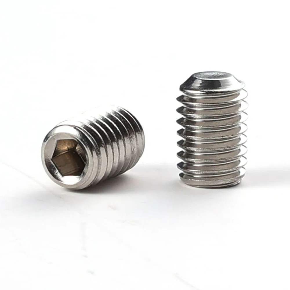 China Manufacture DIN913 Headless Flat Head Grub Screw Hex Socket Brass Grub Set Screw