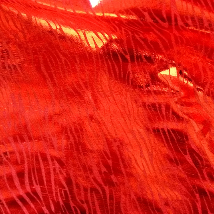Wholesale Glitter Iridescent Foil Printing Laser Zebra Stripe Foil Coated Satin Jersey Swimming Knitting Polyester Fabric