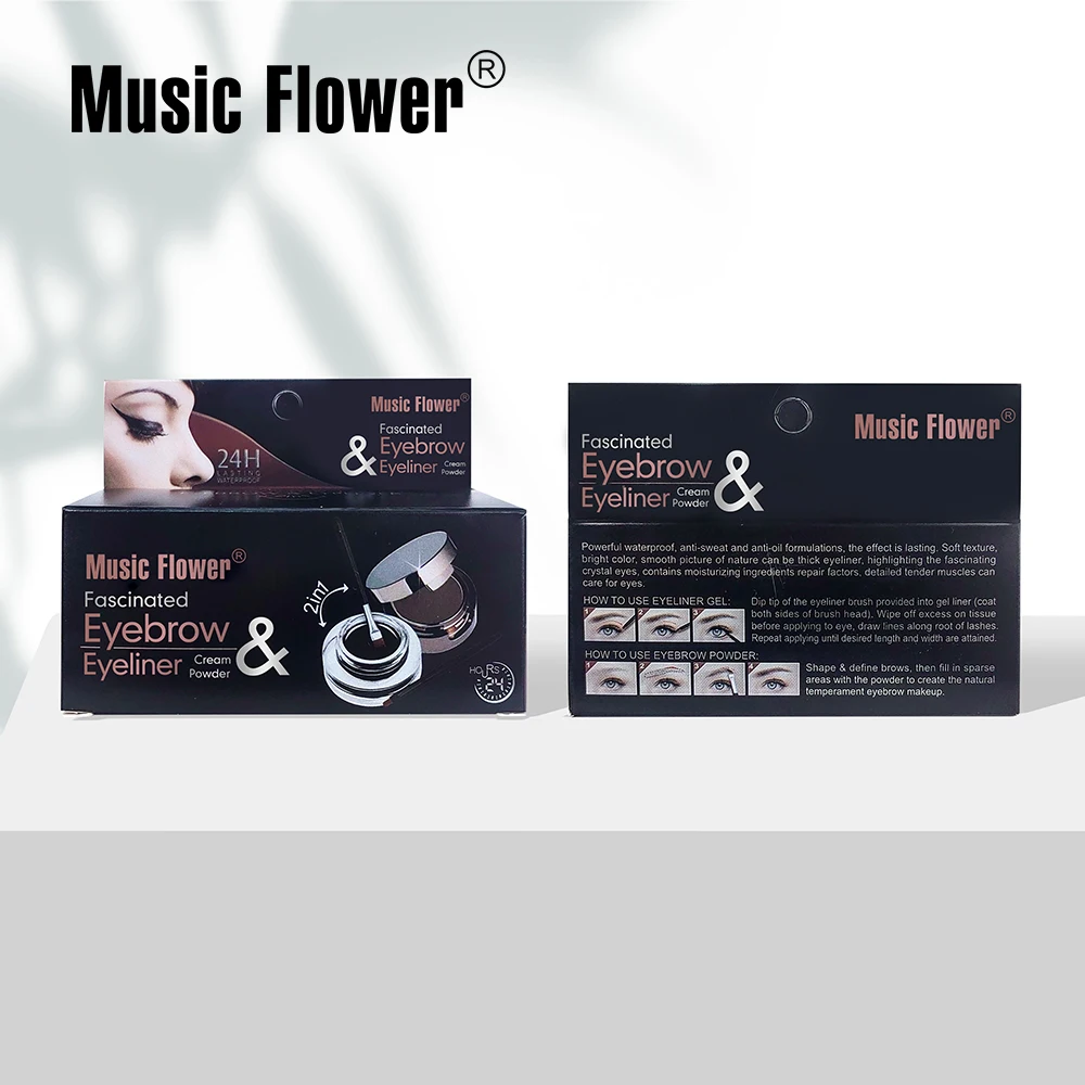 Music Flower Long Wear Skin Friendly Silky Cream Gel Eyeliner For Women Cosmetic Makeup