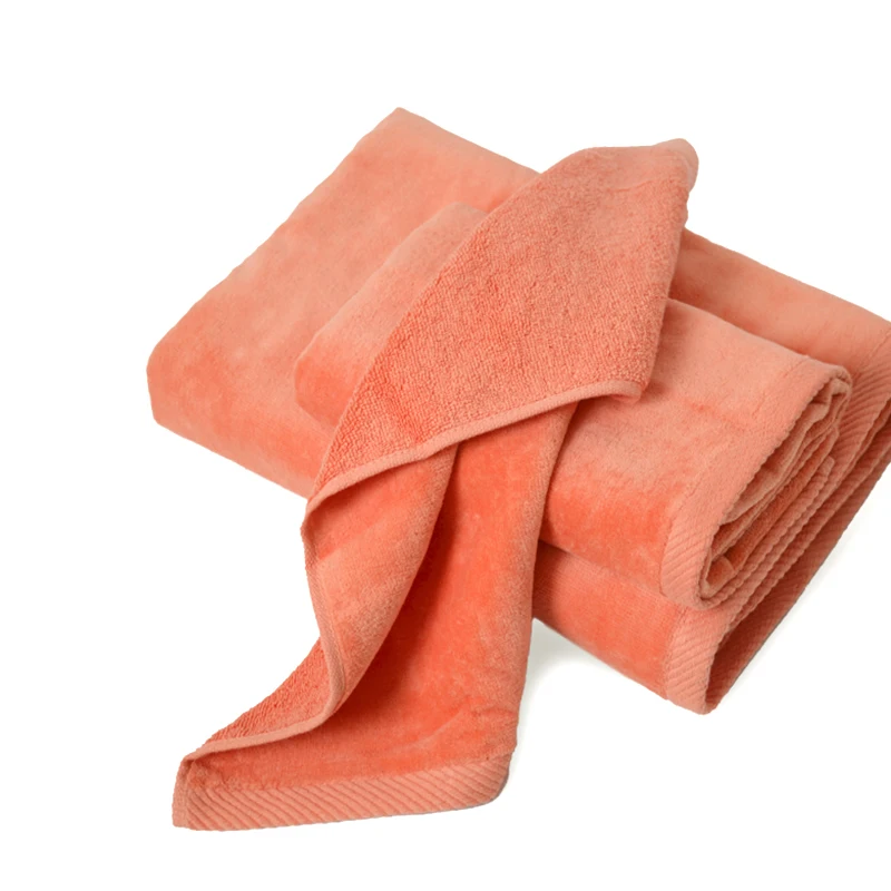 China Manufacturers Wholesale Good Quality Cheap Price Super Soft Pure Color Luxury Towels Bath 100% Cotton Bath Towel Set