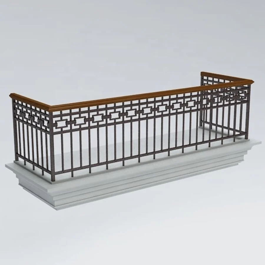 Top-selling hand forged wrought iron balcony railing