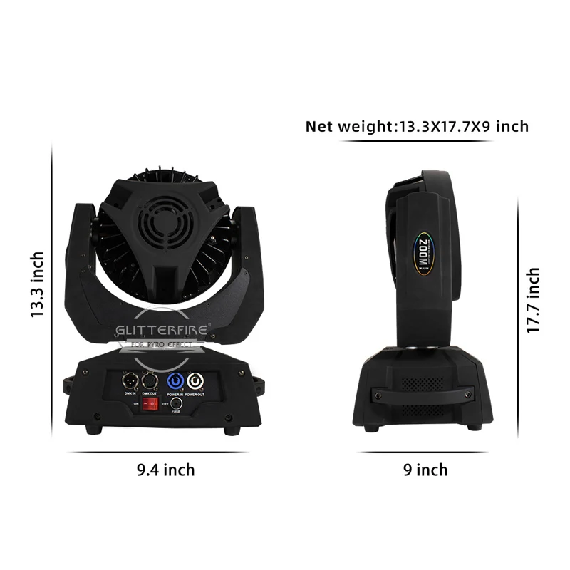 LED Wash Light 36x18W RGBWA+UV Zoom Moving Head Light Dmx Control Strobe Effect Stage Lights for Dj Party Show