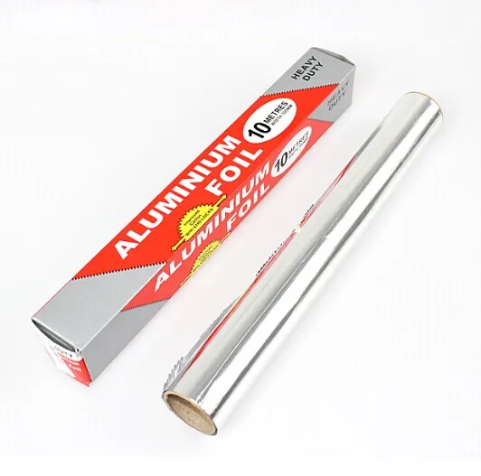 Disposable household use food packaging aluminum foil paper 8011with cutter