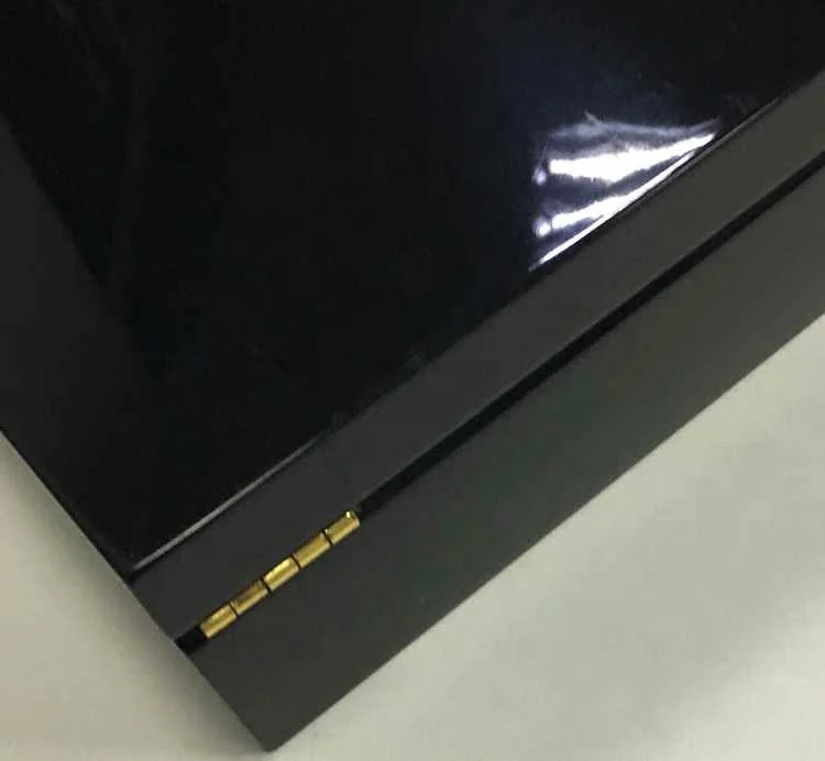 China Factory Customized Decorative Wooden Packaging Box Premium Large Wood Box Storage Gift Black Piano Lacquer Boxes