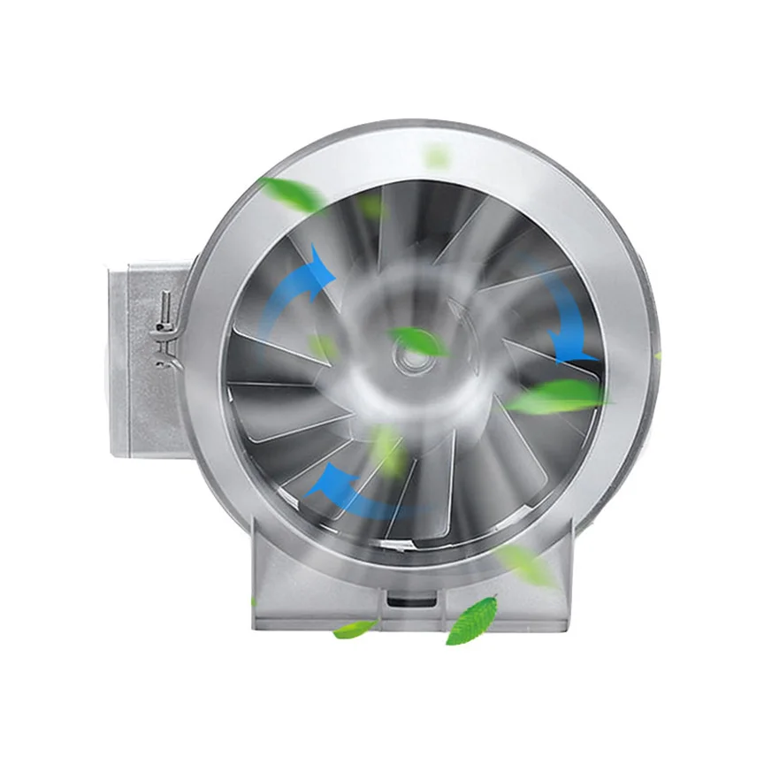 Square Fans 10inch Metal 8 Inch Inline Duct Ec Exhaust Fan