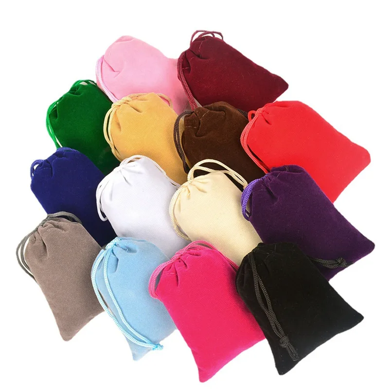 Hot Sale Custom Velvet Dice Bag Colorful Big Small 8x10cm Hat Dust Bags With Draw String