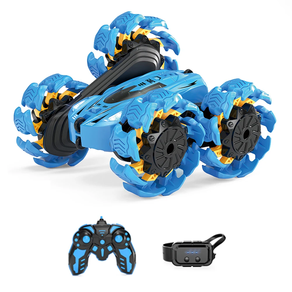 HW NEW Dual Remote 360 Rotation Drift Electric Hand Gesture Radio Control explosive wheel Rc Cars Stunt Car Toy for Kids