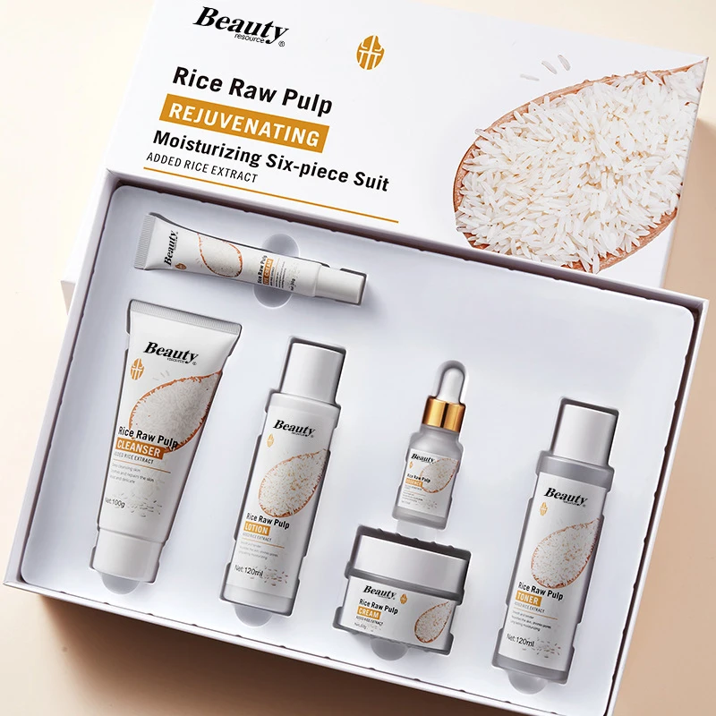 Wholesale Pomegranate Spa Skin Care Gift Set Which Contains Skin Care Set Cream Is a Five in One Care Treatment Pink Quantity