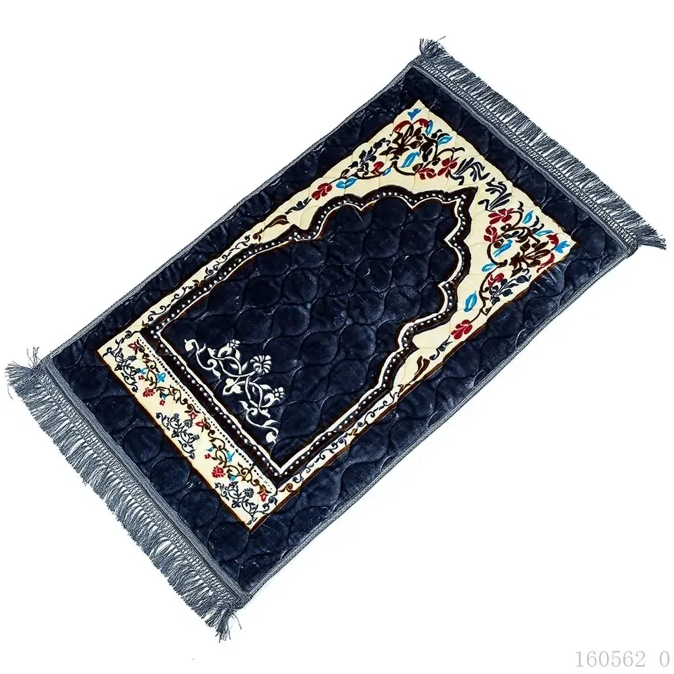 Super Soft Muslim Prayer Mat Custom Portable Printed Thick Rug Living Room Cheap Durable Raschel Carpet