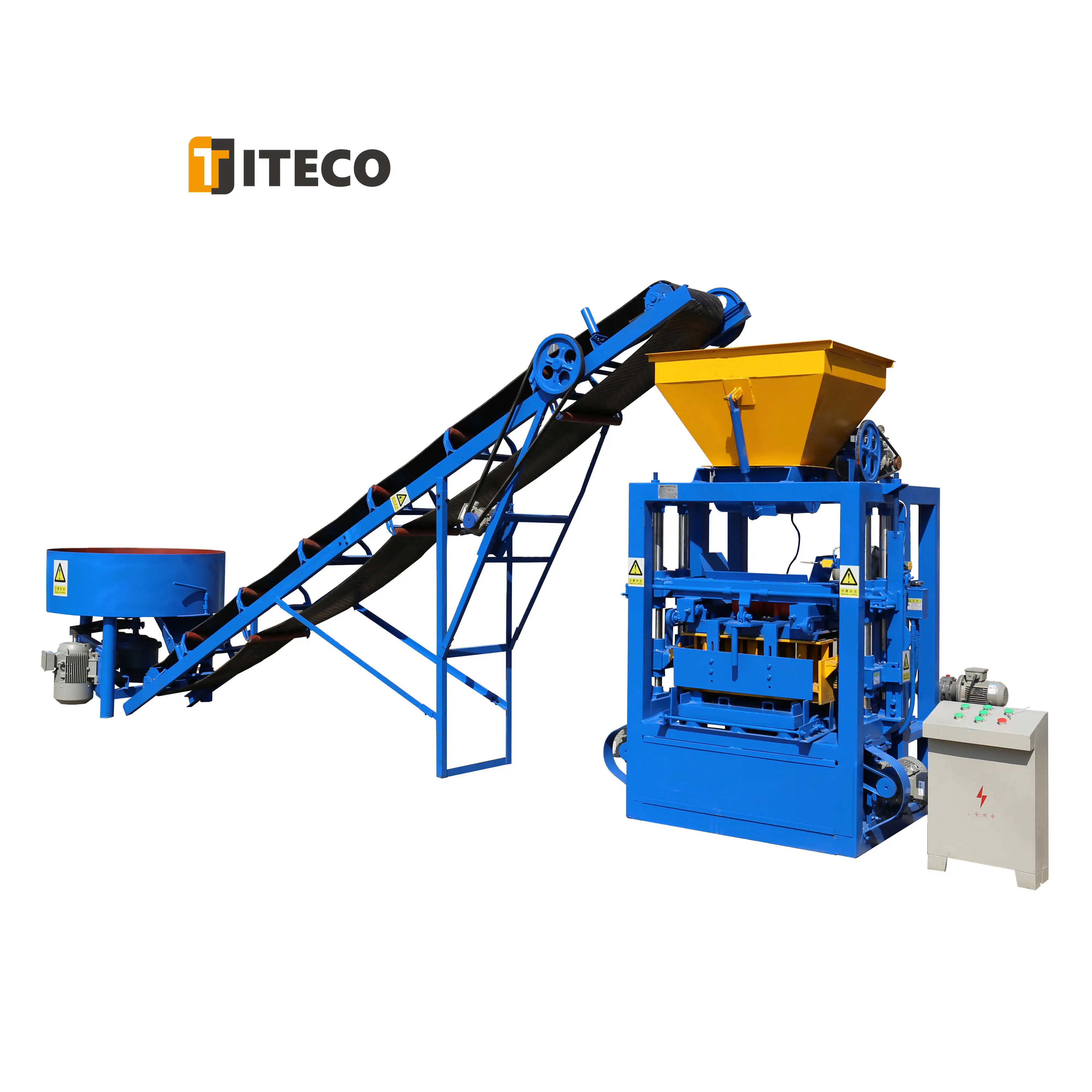 Popula machine Concrete machinery block colored  Line Quotation paving block QT4-24 Hollow Brick Making Machine Block