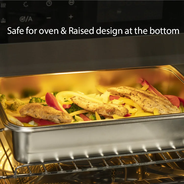 IKOO Metal Food Storage food grade stainless steel food container with lid